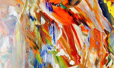 Renkli soyut arka plan duvar kağıdı. Modern motif görsel sanat. Yağlı boya karışımı. Moda el boyama bezi. Duvar dekorasyonu ve duvar resimleri fikri. 3 Boyutlu Doku