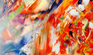 Renkli soyut arka plan duvar kağıdı. Modern motif görsel sanat. Yağlı boya karışımı. Moda el boyama bezi. Duvar dekorasyonu ve duvar resimleri fikri. 3 Boyutlu Doku