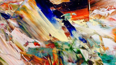 Renkli soyut arka plan duvar kağıdı. Modern motif görsel sanat. Yağlı boya karışımı. Moda el boyama bezi. Duvar dekorasyonu ve duvar resimleri fikri. 3 Boyutlu Doku