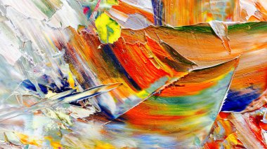 Renkli soyut arka plan duvar kağıdı. Modern motif görsel sanat. Yağlı boya karışımı. Moda el boyama bezi. Duvar dekorasyonu ve duvar resimleri fikri. 3 Boyutlu Doku