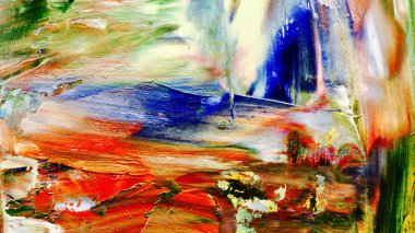 Renkli soyut arka plan duvar kağıdı. Modern motif görsel sanat. Yağlı boya karışımı. Moda el boyama bezi. Duvar dekorasyonu ve duvar resimleri fikri. 3 Boyutlu Doku