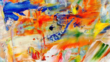 Renkli soyut arka plan duvar kağıdı. Modern motif görsel sanat. Yağlı boya karışımı. Moda el boyama bezi. Duvar dekorasyonu ve duvar resimleri fikri. 3 Boyutlu Doku