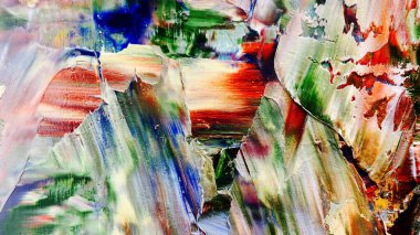 Renkli soyut arka plan duvar kağıdı. Modern motif görsel sanat. Yağlı boya karışımı. Moda el boyama bezi. Duvar dekorasyonu ve duvar resimleri fikri. 3 Boyutlu Doku