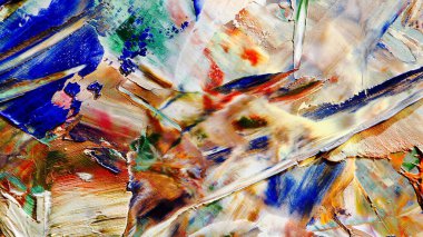 Renkli soyut arka plan duvar kağıdı. Modern motif görsel sanat. Yağlı boya karışımı. Moda el boyama bezi. Duvar dekorasyonu ve duvar resimleri fikri. 3 Boyutlu Doku