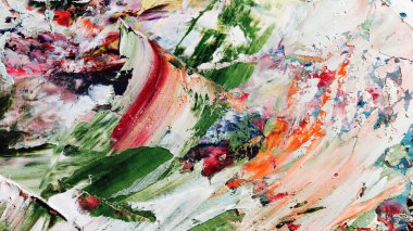 Renkli soyut arka plan duvar kağıdı. Modern motif görsel sanat. Yağlı boya karışımı. Moda el boyama bezi. Duvar dekorasyonu ve duvar resimleri fikri. 3 Boyutlu Doku