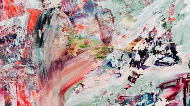 Renkli soyut arka plan duvar kağıdı. Modern motif görsel sanat. Yağlı boya karışımı. Moda el boyama bezi. Duvar dekorasyonu ve duvar resimleri fikri. 3 Boyutlu Doku