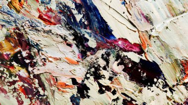 Renkli soyut arka plan duvar kağıdı. Modern motif görsel sanat. Yağlı boya karışımı. Moda el boyama bezi. Duvar dekorasyonu ve duvar resimleri fikri. 3 Boyutlu Doku