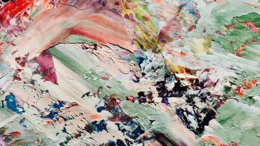 Renkli soyut arka plan duvar kağıdı. Modern motif görsel sanat. Yağlı boya karışımı. Moda el boyama bezi. Duvar dekorasyonu ve duvar resimleri fikri. 3 Boyutlu Doku