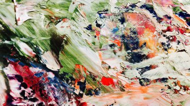 Renkli soyut arka plan duvar kağıdı. Modern motif görsel sanat. Yağlı boya karışımı. Moda el boyama bezi. Duvar dekorasyonu ve duvar resimleri fikri. 3 Boyutlu Doku