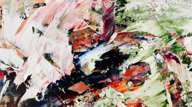 Renkli soyut arka plan duvar kağıdı. Modern motif görsel sanat. Yağlı boya karışımı. Moda el boyama bezi. Duvar dekorasyonu ve duvar resimleri fikri. 3 Boyutlu Doku