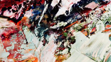 Renkli soyut arka plan duvar kağıdı. Modern motif görsel sanat. Yağlı boya karışımı. Moda el boyama bezi. Duvar dekorasyonu ve duvar resimleri fikri. 3 Boyutlu Doku