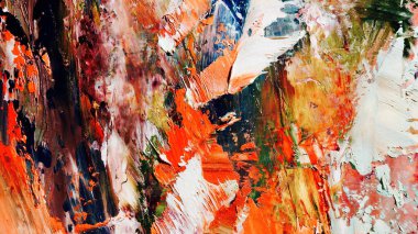 Renkli soyut arka plan duvar kağıdı. Modern motif görsel sanat. Yağlı boya karışımı. Moda el boyama bezi. Duvar dekorasyonu ve duvar resimleri fikri. 3 Boyutlu Doku