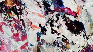 Renkli soyut arka plan duvar kağıdı. Modern motif görsel sanat. Yağlı boya karışımı. Moda el boyama bezi. Duvar dekorasyonu ve duvar resimleri fikri. 3 Boyutlu Doku