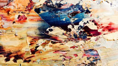 Renkli soyut arka plan duvar kağıdı. Modern motif görsel sanat. Yağlı boya karışımı. Moda el boyama bezi. Duvar dekorasyonu ve duvar resimleri fikri. 3 Boyutlu Doku