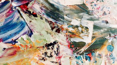 Renkli soyut arka plan duvar kağıdı. Modern motif görsel sanat. Yağlı boya karışımı. Moda el boyama bezi. Duvar dekorasyonu ve duvar resimleri fikri. 3 Boyutlu Doku