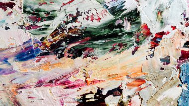 Renkli soyut arka plan duvar kağıdı. Modern motif görsel sanat. Yağlı boya karışımı. Moda el boyama bezi. Duvar dekorasyonu ve duvar resimleri fikri. 3 Boyutlu Doku