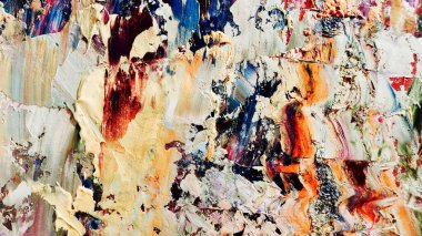 Renkli soyut arka plan duvar kağıdı. Modern motif görsel sanat. Yağlı boya karışımı. Moda el boyama bezi. Duvar dekorasyonu ve duvar resimleri fikri. 3 Boyutlu Doku