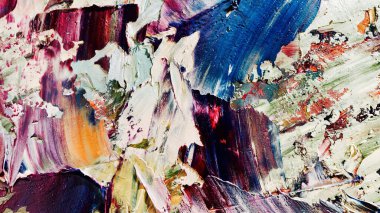 Renkli soyut arka plan duvar kağıdı. Modern motif görsel sanat. Yağlı boya karışımı. Moda el boyama bezi. Duvar dekorasyonu ve duvar resimleri fikri. 3 Boyutlu Doku