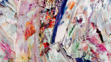 Renkli soyut arka plan duvar kağıdı. Modern motif görsel sanat. Yağlı boya karışımı. Moda el boyama bezi. Duvar dekorasyonu ve duvar resimleri fikri. 3 Boyutlu Doku