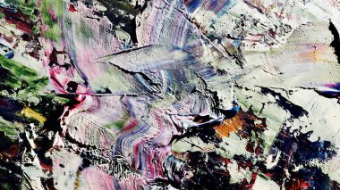 Renkli soyut arka plan duvar kağıdı. Modern motif görsel sanat. Yağlı boya karışımı. Moda el boyama bezi. Duvar dekorasyonu ve duvar resimleri fikri. 3 Boyutlu Doku