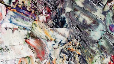 Renkli soyut arka plan duvar kağıdı. Modern motif görsel sanat. Yağlı boya karışımı. Moda el boyama bezi. Duvar dekorasyonu ve duvar resimleri fikri. 3 Boyutlu Doku