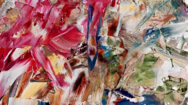 Renkli soyut arka plan duvar kağıdı. Modern motif görsel sanat. Yağlı boya karışımı. Moda el boyama bezi. Duvar dekorasyonu ve duvar resimleri fikri. 3 Boyutlu Doku