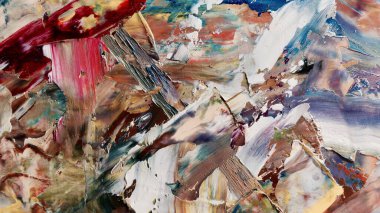 Renkli soyut arka plan duvar kağıdı. Modern motif görsel sanat. Yağlı boya karışımı. Moda el boyama bezi. Duvar dekorasyonu ve duvar resimleri fikri. 3 Boyutlu Doku