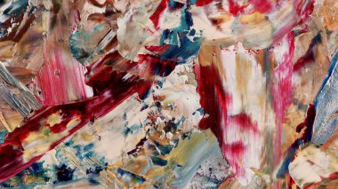 Renkli soyut arka plan duvar kağıdı. Modern motif görsel sanat. Yağlı boya karışımı. Moda el boyama bezi. Duvar dekorasyonu ve duvar resimleri fikri. 3 Boyutlu Doku