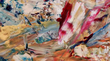 Renkli soyut arka plan duvar kağıdı. Modern motif görsel sanat. Yağlı boya karışımı. Moda el boyama bezi. Duvar dekorasyonu ve duvar resimleri fikri. 3 Boyutlu Doku