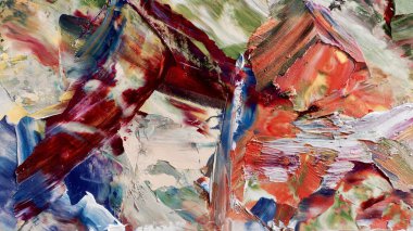 Renkli soyut arka plan duvar kağıdı. Modern motif görsel sanat. Yağlı boya karışımı. Moda el boyama bezi. Duvar dekorasyonu ve duvar resimleri fikri. 3 Boyutlu Doku