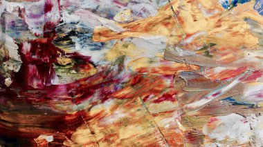 Renkli soyut arka plan duvar kağıdı. Modern motif görsel sanat. Yağlı boya karışımı. Moda el boyama bezi. Duvar dekorasyonu ve duvar resimleri fikri. 3 Boyutlu Doku