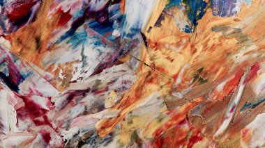 Renkli soyut arka plan duvar kağıdı. Modern motif görsel sanat. Yağlı boya karışımı. Moda el boyama bezi. Duvar dekorasyonu ve duvar resimleri fikri. 3 Boyutlu Doku