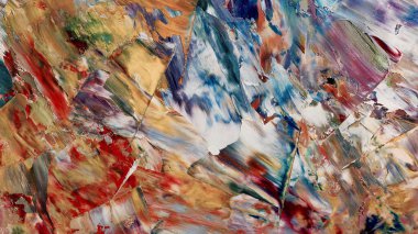 Renkli soyut arka plan duvar kağıdı. Modern motif görsel sanat. Yağlı boya karışımı. Moda el boyama bezi. Duvar dekorasyonu ve duvar resimleri fikri. 3 Boyutlu Doku