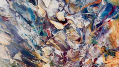 Renkli soyut arka plan duvar kağıdı. Modern motif görsel sanat. Yağlı boya karışımı. Moda el boyama bezi. Duvar dekorasyonu ve duvar resimleri fikri. 3 Boyutlu Doku