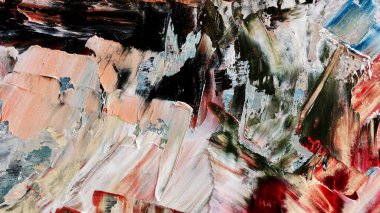 Renkli soyut arka plan duvar kağıdı. Modern motif görsel sanat. Yağlı boya karışımı. Moda el boyama bezi. Duvar dekorasyonu ve duvar resimleri fikri. 3 Boyutlu Doku