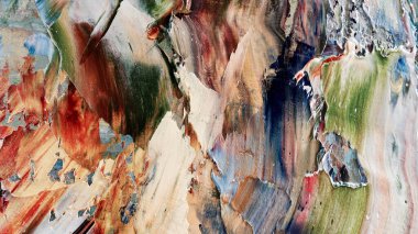 Renkli soyut arka plan duvar kağıdı. Modern motif görsel sanat. Yağlı boya karışımı. Moda el boyama bezi. Duvar dekorasyonu ve duvar resimleri fikri. 3 Boyutlu Doku