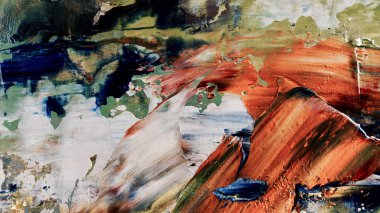 Renkli soyut arka plan duvar kağıdı. Modern motif görsel sanat. Yağlı boya karışımı. Moda el boyama bezi. Duvar dekorasyonu ve duvar resimleri fikri. 3 Boyutlu Doku