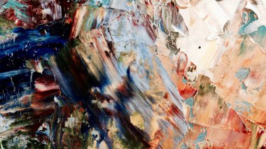 Renkli soyut arka plan duvar kağıdı. Modern motif görsel sanat. Yağlı boya karışımı. Moda el boyama bezi. Duvar dekorasyonu ve duvar resimleri fikri. 3 Boyutlu Doku