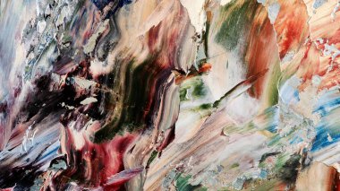 Renkli soyut arka plan duvar kağıdı. Modern motif görsel sanat. Yağlı boya karışımı. Moda el boyama bezi. Duvar dekorasyonu ve duvar resimleri fikri. 3 Boyutlu Doku