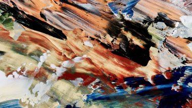 Renkli soyut arka plan duvar kağıdı. Modern motif görsel sanat. Yağlı boya karışımı. Moda el boyama bezi. Duvar dekorasyonu ve duvar resimleri fikri. 3 Boyutlu Doku