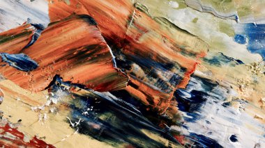 Renkli soyut arka plan duvar kağıdı. Modern motif görsel sanat. Yağlı boya karışımı. Moda el boyama bezi. Duvar dekorasyonu ve duvar resimleri fikri. 3 Boyutlu Doku