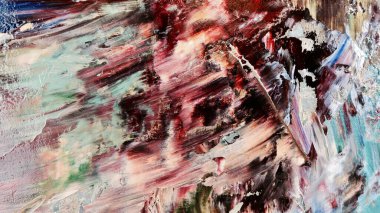 Renkli soyut arka plan duvar kağıdı. Modern motif görsel sanat. Yağlı boya karışımı. Moda el boyama bezi. Duvar dekorasyonu ve duvar resimleri fikri. 3 Boyutlu Doku