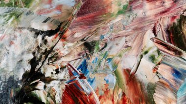 Renkli soyut arka plan duvar kağıdı. Modern motif görsel sanat. Yağlı boya karışımı. Moda el boyama bezi. Duvar dekorasyonu ve duvar resimleri fikri. 3 Boyutlu Doku