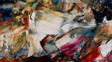 Renkli soyut arka plan duvar kağıdı. Modern motif görsel sanat. Yağlı boya karışımı. Moda el boyama bezi. Duvar dekorasyonu ve duvar resimleri fikri. 3 Boyutlu Doku