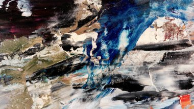 Renkli soyut arka plan duvar kağıdı. Modern motif görsel sanat. Yağlı boya karışımı. Moda el boyama bezi. Duvar dekorasyonu ve duvar resimleri fikri. 3 Boyutlu Doku