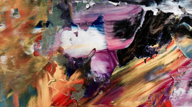 Renkli soyut arka plan duvar kağıdı. Modern motif görsel sanat. Yağlı boya karışımı. Moda el boyama bezi. Duvar dekorasyonu ve duvar resimleri fikri. 3 Boyutlu Doku