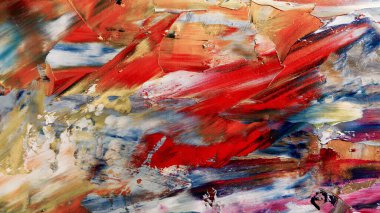 Renkli soyut arka plan duvar kağıdı. Modern motif görsel sanat. Yağlı boya karışımı. Moda el boyama bezi. Duvar dekorasyonu ve duvar resimleri fikri. 3 Boyutlu Doku