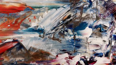 Renkli soyut arka plan duvar kağıdı. Modern motif görsel sanat. Yağlı boya karışımı. Moda el boyama bezi. Duvar dekorasyonu ve duvar resimleri fikri. 3 Boyutlu Doku