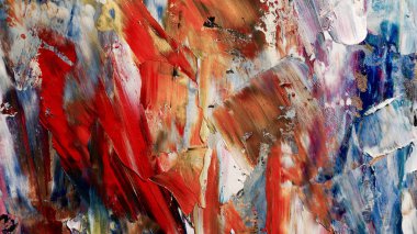 Renkli soyut arka plan duvar kağıdı. Modern motif görsel sanat. Yağlı boya karışımı. Moda el boyama bezi. Duvar dekorasyonu ve duvar resimleri fikri. 3 Boyutlu Doku