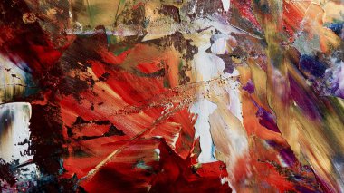 Renkli soyut arka plan duvar kağıdı. Modern motif görsel sanat. Yağlı boya karışımı. Moda el boyama bezi. Duvar dekorasyonu ve duvar resimleri fikri. 3 Boyutlu Doku